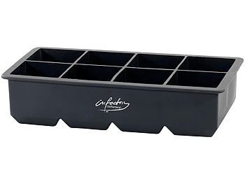 Infactory, infactory XXXL-Eiswürfelform für 8 Eiswürfel, 5x5 cm (1 Liter Wasser), XXXL-Eiswürfelform für 8 Eiswürfel, 5x5x5cm für 1 Liter Wasser