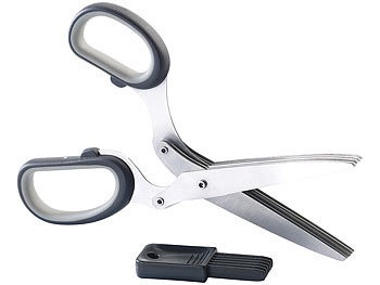 Rosenstein & Söhne, Rosenstein & Söhne Kräuterschere mit Reinigungskamm, Kräuterschere mit Reinigungskamm