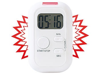 Infactory, infactory Elektronischer Timer mit Ton-, Licht- und Vibrationsalarm, Elektronischer Timer mit Ton-, Licht- und Vibrationsalarm