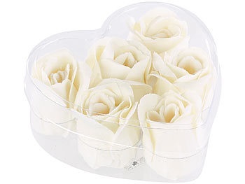 Pearl, Pearl 6 cremeweisse Rosen-Duftseifen in Geschenk-Box, 6 cremeweisse Rosen-Duftseifen in Geschenk-Box