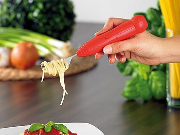 Infactory, infactory Automatische Spaghettigabel mit genialer Aufroll-Technik, Automatische Spaghettigabel mit genialer Aufroll-Technik