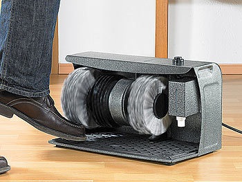 Sichler Haushaltsgeräte, Sichler Haushaltsgeräte PROFI Schuhputz-Maschine, Hammerlack, 3 Bürsten, Schuhcreme-Spender, PROFI Schuhputz-Maschine, Hammerlack, 3 Bürsten, Schuhcreme-Spender