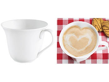 Rosenstein & Söhne, Rosenstein & Söhne Porzellan-Tasse in Herzform, Porzellan-Tasse in Herzform