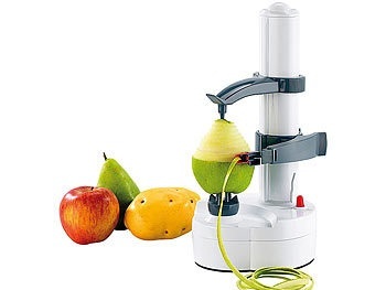 Rosenstein & Söhne, Rosenstein & Söhne Elektrischer Obst- und Gemüseschäler, Edelstahl-Klinge, Elektrischer Obst- und Gemüseschäler, Edelstahl-Klinge