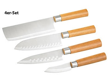 TokioKitchenWare, TokioKitchenWare 4-teiliges Küchen-Messerset Edelstahl (PEARL Edition), 4-teiliges Küchen-Messerset Edelstahl (PEARL Edition)