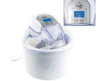 Rosenstein & Söhne, Rosenstein & Söhne 4in1-Eismaschine EMA-300 mit LCD-Display, für 1,5 Liter Speiseeis, 7 W, 4in1-Eismaschine EMA-300 mit LCD-Display, für 1,5 Liter Speiseeis, 7 W