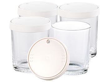 Pearl, Pearl Ersatz-Gläser für PEARL Joghurt Maker, 4er-Set, Ersatz-Gläser für PEARL Joghurt Maker, 4er-Set je 150 ml