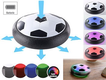 Playtastic, Playtastic Schwebender Luftkissen-Indoor-Fussball mit Möbelschutz und Farb-LEDs, Schwebender Luftkissen-Indoor-Fussball mit Möbelschutz und Farb-LEDs