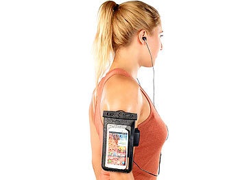 Somikon, Somikon Wasserdichte Smartphone-Tasche mit Kopfhörer-Eingang bis 4,0 Zoll, Wasserdichte Smartphone-Tasche mit Kopfhörer-Eingang bis 4,0 Zoll