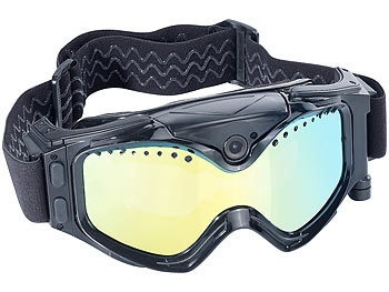 Somikon, Somikon Premium Skibrille mit integrierter HD-Action-Cam, Premium Skibrille mit integrierter HD-Action-Cam