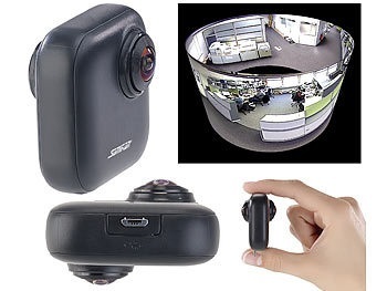 Somikon, Somikon 360°-Panorama-Kamera für Android-OTG-Smartphones, 2K, YouTube Live, 360°-Panorama-Kamera für Android-OTG-Smartphones, 2K, YouTube Live