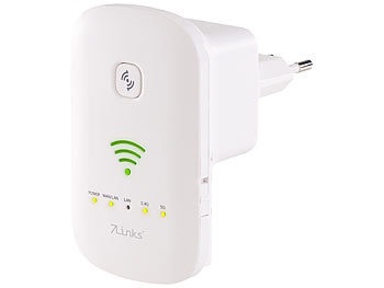 7links, 7links Dualband-WLAN-Repeater, Access Point & Router, 1.200 Mbit/s, WPS-Taste, Dualband-WLAN-Repeater, Access Point & Router, 1.200 Mbit/s, WPS-Taste