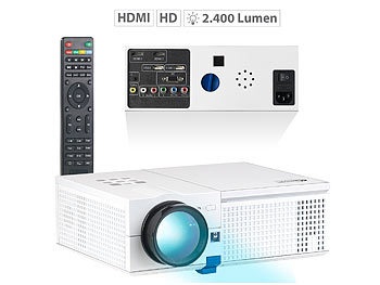 SceneLights, SceneLights LED-LCD-Beamer mit Media-Player, 1280 x 800 Pixel (HD) und 2.400 Lumen, LED-LCD-Beamer mit Media-Player, 1280 x 800 Pixel (HD) und 2.400 Lumen