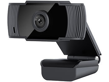 Somikon, Somikon Full-HD-USB-Webcam mit Mikrofon, für PC und Mac, 1080p, 30 fps, Full-HD-USB-Webcam mit Mikrofon, für PC und Mac, 1080p, 30 fps