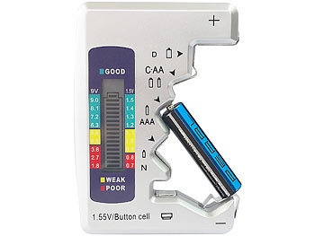 tka Köbele Akkutechnik, Kompakter Multi-Batterietester mit LCD-Display für gängige Batterien / Batterietester, Kompakter Multi-Batterietester mit LCD-Display für gängige Batterien