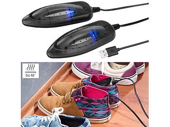 Infactory, Portabler USB-Schuhtrockner mit UV-Licht und 2 Trocken-Modulen, 8 Watt, Portabler USB-Schuhtrockner mit UV-Licht und 2 Trocken-Modulen, 8 Watt