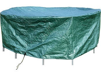 Royal Gardineer, Royal Gardineer Gewebe-Abdeckplane für runde Gartentische, 210 x 76 cm (Ø x H), Gewebe-Abdeckplane für runde Gartentische, 210 x 76 cm (Ø x H)