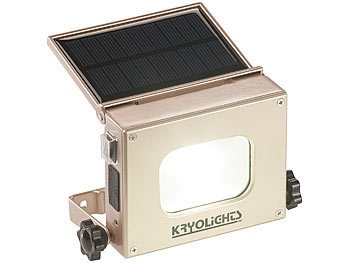 KryoLights, KryoLights 2in1-LED-Fluter und Powerbank, Solar-Panel, 10-Watt-COB-LED, 370 Lumen, 2in1-LED-Fluter und Powerbank, Solar-Panel, 10-Watt-COB-LED, 370 Lumen