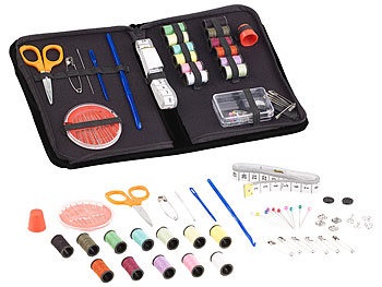 Pearl, Pearl 59-teiliges Nähset im Reise-Etui inklusive Knöpfen, Schere & Massband, 59-teiliges Nähset im Reise-Etui inklusive Knöpfen, Schere & Massband