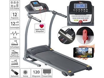 newgen medicals, newgen medicals Profi-Laufband mit App & Bluetooth, Pulsmesser, 12 Programme, 1.100 W, Profi-Laufband mit App & Bluetooth, Pulsmesser, 12 Programme, 1.100 W
