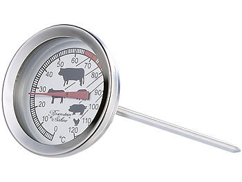 Rosenstein & Söhne, Rosenstein & Söhne Analoges XL Fleisch- und Braten-Thermometer, Analoges XL Fleisch- und Braten-Thermometer