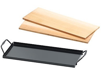 Rosenstein & Söhne, Rosenstein & Söhne 2 Zedernholz-Grillbretter für Holzkohle- & Gasgrills, mit Metallrahmen, 2 Zedernholz-Grillbretter für Holzkohle- & Gasgrills, mit Metallrahmen