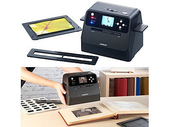 Somikon, Somikon 3in1-Stand-Alone-Foto-, Dia- & Negativscanner mit 14-MP-Sensor, Akku, 3in1-Stand-Alone-Foto-, Dia- & Negativscanner mit 14-MP-Sensor, Akku
