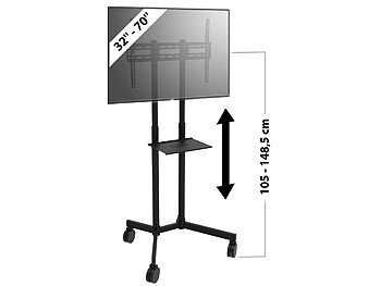 General Office, General Office Mobiler TV-Wagen mit AV-Halter, für 81 - 178 cm (32" - 70"), VESA, Mobiler TV-Wagen mit AV-Halter, für 81 - 178 cm (32