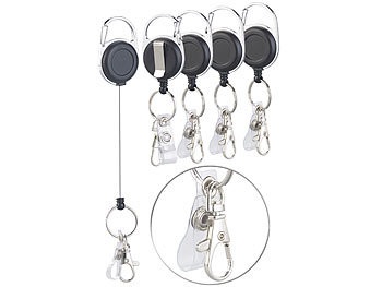 General Office, General Office 5er-Set Schlüssel- und Ausweis-Jojos, extra starke Feder & Gürtelclip, 5er-Set Schlüssel- und Ausweis-Jojos, extra starke Feder & Gürtelclip