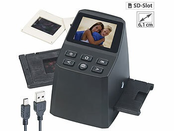 Somikon, Somikon Stand-Alone-Dia- und Negativ-Scanner mit 8-MP-Sensor, 2.400 dpi, Stand-Alone-Dia- und Negativ-Scanner mit 8-MP-Sensor, 2.400 dpi
