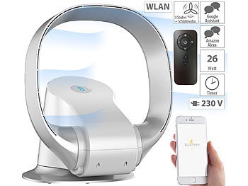 Sichler Haushaltsgeräte, Sichler Haushaltsgeräte Rotorloser 360°-Ventilator, WLAN, App, superleise, 26 Watt, Rotorloser 360°-Ventilator, WLAN, App, superleise, 26 Watt