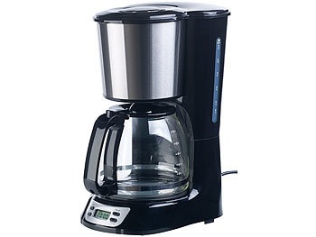 Rosenstein & Söhne, Rosenstein & Söhne Programmierbare Kaffeemaschine für bis zu 12 Tassen, Timer, 1.000 Watt, Programmierbare Kaffeemaschine für bis zu 12 Tassen, Timer, 1.000 Watt