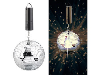 Infactory, infactory Selbstdrehende Discokugel zum Aufhängen, Ø 20 cm, Batteriebetrieb, Selbstdrehende Discokugel zum Aufhängen, Ø 20 cm, Batteriebetrieb