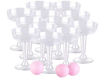 Infactory, infactory Trinkspiel-Set Prosecco Pong mit 12 Sektgläsern (je 125 ml) & 3 Bällen, Trinkspiel-Set Prosecco Pong mit 12 Sektgläsern (je 125 ml) & 3 Bällen