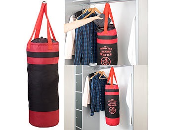 Infactory, infactory Wäsche-Boxsack "Rocky" mit Kordelzug und Aufhänge-Ösen, Wäsche-Boxsack 
