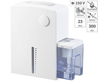 Sichler Haushaltsgeräte, Sichler Haushaltsgeräte Elektrischer Luftentfeuchter mit Peltier-Technik, 300 ml/Tag, bis 25m², Elektrischer Luftentfeuchter mit Peltier-Technik, 300 ml/Tag, bis 25m²