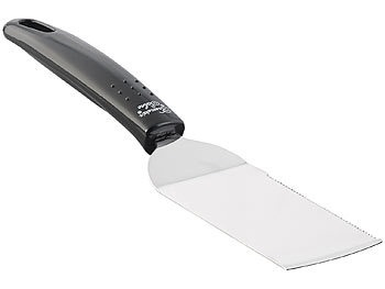 Rosenstein & Söhne, Rosenstein & Söhne Grill- und Pfannen-Wender aus Edelstahl, mit Wellenschliff-Schneide, Grill- und Pfannen-Wender aus Edelstahl, mit Wellenschliff-Schneide