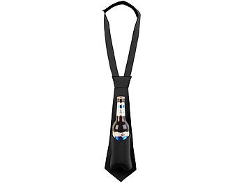 Infactory, infactory Krawatte mit integriertem Bierhalter, für 0,33-l-Flaschen geeignet, Krawatte mit integriertem Bierhalter, für 0,33-l-Flaschen geeignet