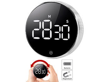 CASAcontrol, CASAcontrol Digitaler Küchen-Timer mit Drehrad, LCD-Display, Magnethalter & Alarm, Digitaler Küchen-Timer mit Drehrad, LCD-Display, Magnethalter & Alarm