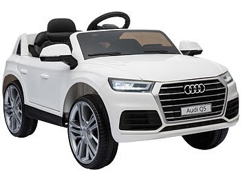 Playtastic, Kinderauto Audi Q5, bis 7 km/h, Fernsteuerung, MP3, weiss / Kinderauto, Kinderauto Audi Q5, bis 7 km/h, Fernsteuerung, MP3, weiß