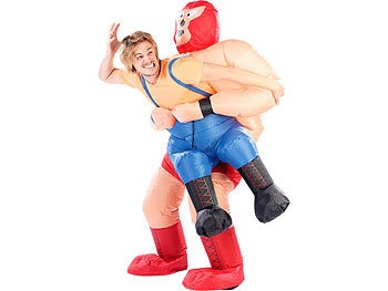 Playtastic, Playtastic Selbstaufblasendes Kostüm "Wrestler im Klammergriff", Selbstaufblasendes Kostüm 