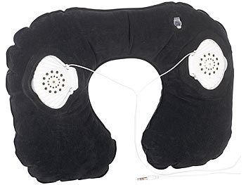 Pearl, Pearl Aufblasbares Nackenhörnchen mit integriertem Stereo-Lautsprecher, Aufblasbares Nackenhörnchen mit integriertem Stereo-Lautsprecher