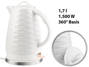 Rosenstein & Söhne, Rosenstein & Söhne Porzellan-Wasserkocher WSK-270.rtr, 1,7 Liter, 1.500 Watt, Porzellan-Wasserkocher WSK-270.rtr, 1,7 Liter, 1.500 Watt