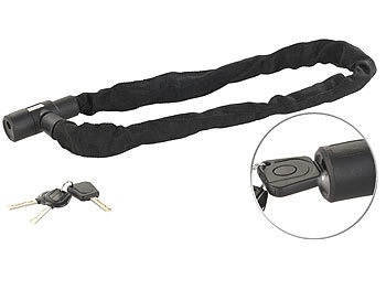 AGT, AGT Fahrrad- & Motorrad-Kettenschloss, 6-mm-Kette, spezialgehärtet, 90 cm, Fahrrad- & Motorrad-Kettenschloss, 6-mm-Kette, spezialgehärtet, 80 cm