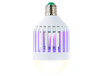 Exbuster, Exbuster 2in1-UV-Insektenkiller und LED-Lampe, E27, 9 Watt, 550 Lumen, warmweiss, 2in1-UV-Insektenkiller und LED-Lampe, E27, 9 W, 550 Lumen, neutralweiß