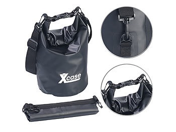 Xcase, Xcase Wasserdichter Packsack, strapazierfähige Industrie-Plane, 5 l, schwarz, Wasserdichter Packsack, strapazierfähige Industrie-Plane, 5 l, schwarz