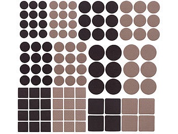AGT, AGT 110-teiliges Filzgleiter- und Möbelpuffer-Set, selbstklebend, braun, 110-teiliges Filzgleiter- und Möbelpuffer-Set, selbstklebend, braun