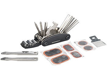 Semptec Urban Survival Technology, Semptec Urban Survival Technology 16in1-Fahrrad-Werkzeug mit Reifen-Reparatur-Set & Aufbewahrungstasche, 16in1-Fahrrad-Werkzeug mit Reifen-Reparatur-Set & Aufbewahrungstasche