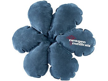 newgen medicals, newgen medicals Aufblasbares Reisekissen in Blumenform mit integriertem Saugnapf, Aufblasbares Reisekissen in Blumenform mit integriertem Saugnapf