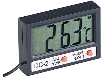 Infactory, infactory Digitales Aquarium-Thermometer mit Uhrzeit und LCD-Display, 1 m Kabel, Digitales Aquarium-Thermometer mit Uhrzeit und LCD-Display, 1 m Kabel